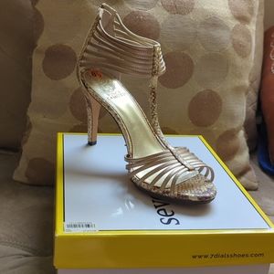Snake skin high heels Dressy sandals